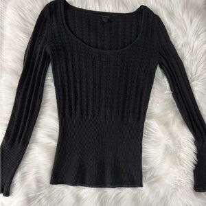 Express Black Scoop Neck Sweater